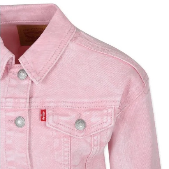 Levi's Pink Jean Jacket Classic Denim Style - Picture 4 of 5